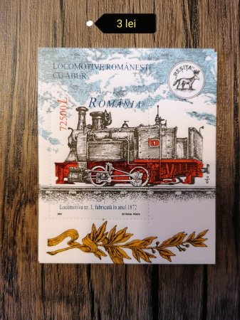 Timbre - Romania MNH 2002 - Locomotive romanesti cu abur - LP 1593 - colita