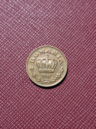 Monede Romania - Romania, moneda 1 leu 1941, Coroana Regala, stare foarte buna