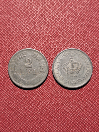 Monede - Romania, moneda 2 lei 1941, Coroana Regala