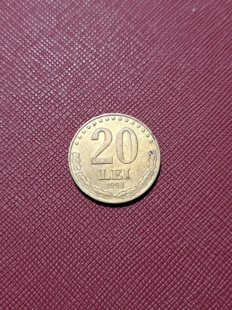 Romania, moneda 20 lei 1993, Stefan cel Mare [1]