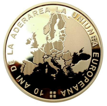 Romania, moneda 50 Bani 2017 proof, Aderarea la Uniunea Europeana, 10 ani [2]