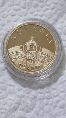 Romania, moneda 50 Bani 2017 proof, Marasti, Marasesti, Oituz, 100 ani [3]