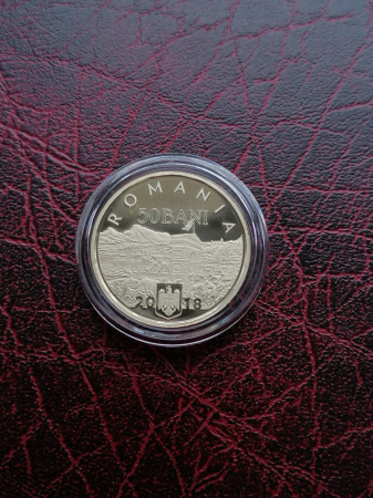 Romania, Moneda 50 Bani 2018 proof - 140 Ani de la Unirea cu Dobrogea din 1878 [1]