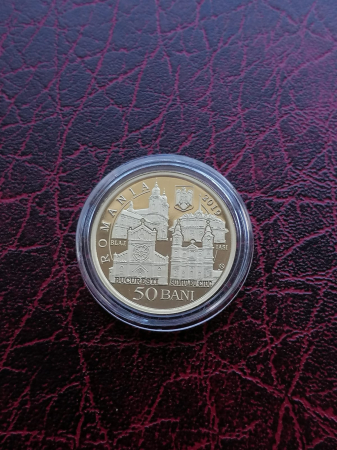 Romania, moneda 50 Bani 2019 proof, Vizita Apostolică a Sanctității Sale Papa Francisc în România [1]