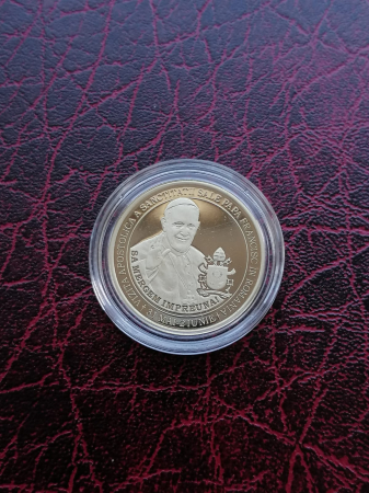 Romania, moneda 50 Bani 2019 proof, Vizita Apostolică a Sanctității Sale Papa Francisc în România [0]