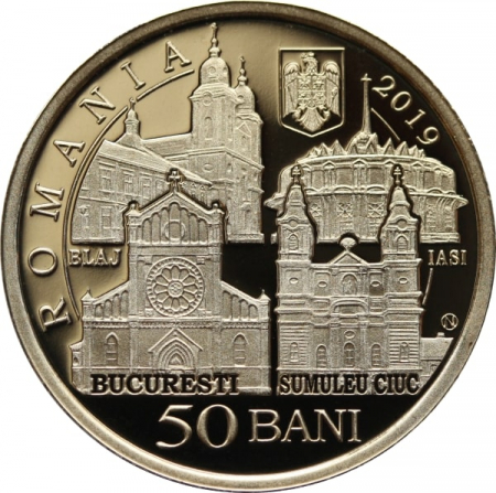 Romania, moneda 50 Bani 2019 proof, Vizita Apostolică a Sanctității Sale Papa Francisc în România [3]
