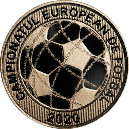 Romania, moneda 50 Bani 2021 proof, Campionatul European de Fotbal 2020 [3]