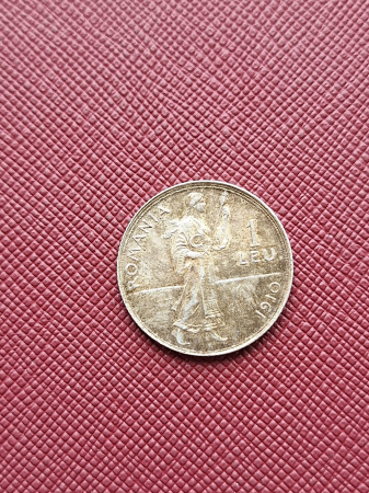 Romania, Regat, 1 Leu 1910, Regele Carol I, cu luciu de batere, rara [1]