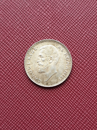 Monede Romania - Romania, Regat, 1 Leu 1910, Regele Carol I, cu luciu de batere, rara