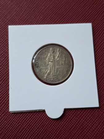 Monede Romania - Romania, Regat, 1 Leu 1912, Regele Carol I, aproape necirculata