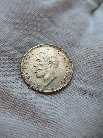 Romania, Regat, 1 Leu 1914, Regele Carol I, cu luciu de batere, rara [2]