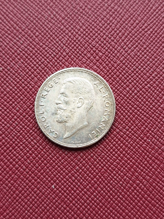 Monede Romania - Romania, Regat, 1 Leu 1914, Regele Carol I, cu luciu de batere, rara