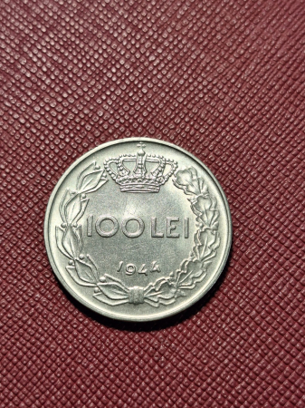 Romania, Regat, 100 lei 1944, Regele Mihai I, cu luciu de batere [1]