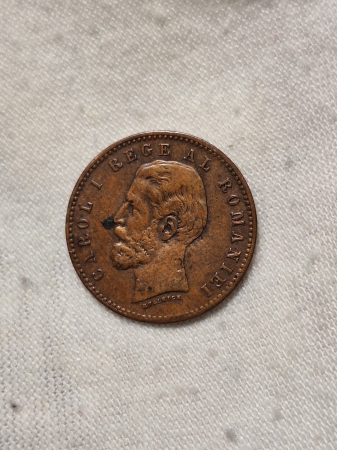 Monede - Romania, Regat, 2 Bani 1882, Regele Carol I, cu litere intrerupte