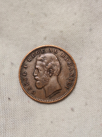 Monede Romania - Romania, Regat, 2 Bani 1900, Regele Carol I, cu R de la Rege intrerupt