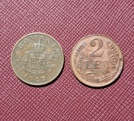Monede Romania - Romania, Regat, 2 lei 1947, Regele Mihai I