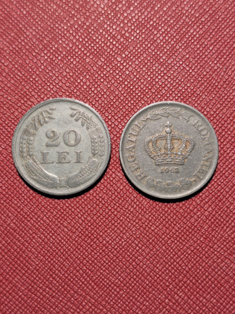 Monede Romania - Romania, Regat, 20 Lei 1942, Coroana Regala
