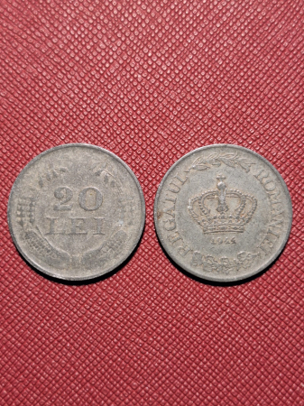 Monede Romania - Romania, Regat, 20 Lei 1944, Coroana Regala