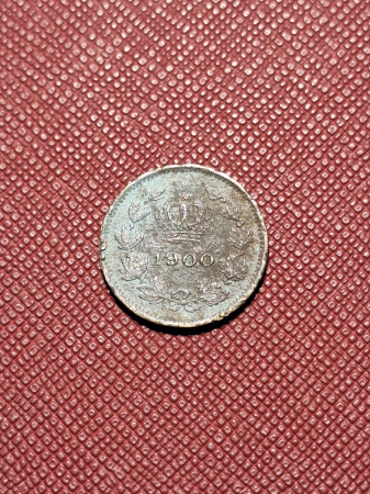 Romania, Regat, 5 Bani 1900, Regele Carol I [2]