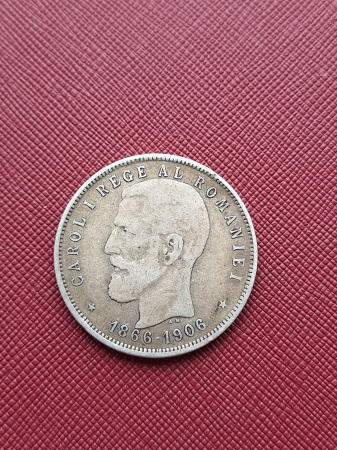 Romania, Regat, 5 Lei 1906, moneda rara, Regele Carol I [0]