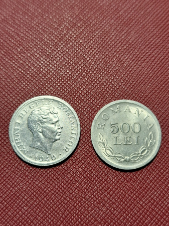 Monede - Romania, Regat, 500 lei 1946, Regele Mihai I