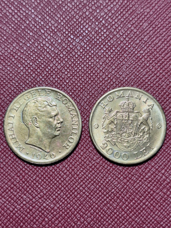 Monede - Romania, Regat, moneda 2000 lei 1946, Regele Mihai I