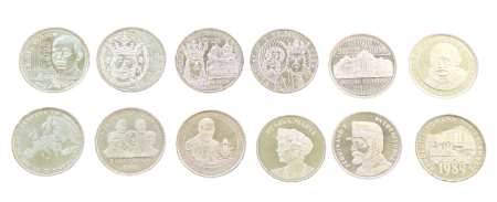 Romania, set 12 monede comemorative 50 bani 2010-2019, necirculate [2]