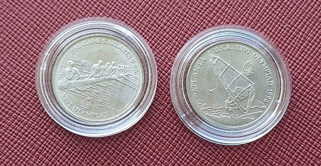 Monede Romania - Romania, set 2 monede necirculate, 10 lei 1996, Jocurile Olimpice Atlanta (SUA)
