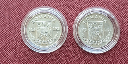 Romania, set 2 monede necirculate, 10 lei 1996, Jocurile Olimpice Atlanta (SUA) [1]