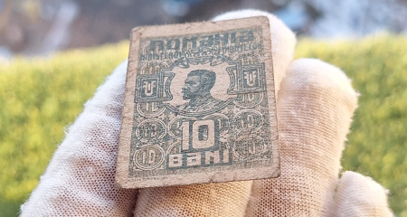 Romania, set 3 bancnote: 10 Bani, 25 Bani, 50 Bani 1917, Regele Ferdinand I [7]