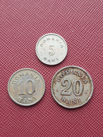 Monede Romania - Romania, Set 3 monede: 5 Bani, 10 Bani, 20 Bani 1900, rare