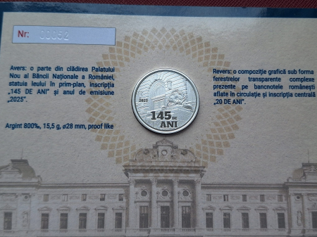 Romania set monetarie 2025 - 145 ani de la infiintarea BNR, 20 ani denominare LEU [4]