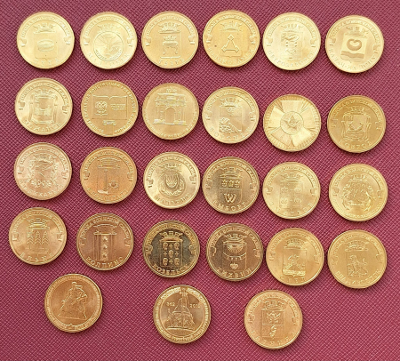 Rusia, Set 57 monede UNC x 10 Ruble 2010-2018: „Orașe ale Gloriei Marțiale” [2]