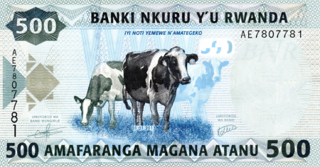 Rwanda - Rwanda 500 Franci 2013, necirculata