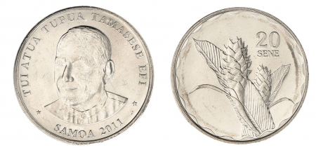 Monede Australia si Oceania - Samoa 10 sene 2011 Tuiatua Tupua Tamasase, UNC