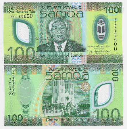 Bancnote Australia si Oceania - Samoa 100 Tala 2025, necirculata, Replacement, seria ZZ