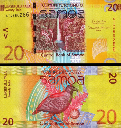 Bancnote Australia si Oceania - Samoa 20 Tala 2017, Cascada Sinaloa, necirculata