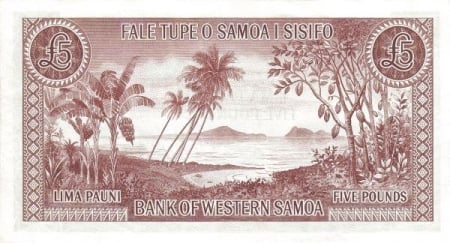 Samoa 5 Lire 1963 (2020), aproape necirculata [1]