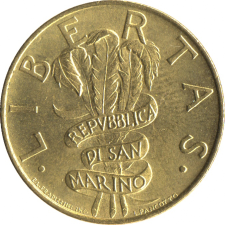 San Marino 200 lire 1995, Copii, stare foarte buna [1]