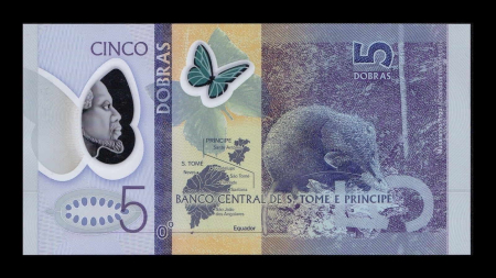 Bancnote - Sao Tome si Principe 5 Dobras 2016, polimer, necirculata