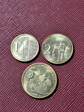 Serbia 3 monede set 2020 Atractii Turistice, UNC [0]