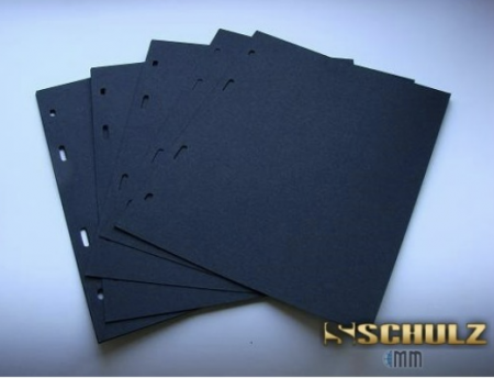 Folii stocare monede - Set 10 separatoare negre din carton, format 168mm x 212mm