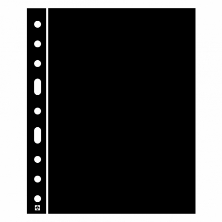 Folii pentru stocare bancnote, la pachet - Set 5 separatoare negre, PVC, pentru folii din gama Grande (A4)