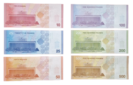 Set 6 bancnote Siria 2025, primele dupa indepartarea lui Bashar al-Assad, UNC [1]