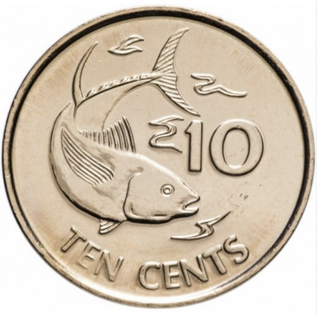 Monede straine - Seychelles 10 centi 2007, Ton, UNC