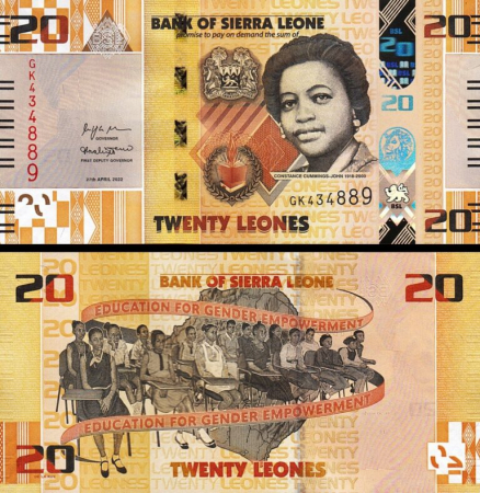 Bancnote Africa - Sierra Leone 20 Leones 2022, necirculata
