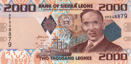 Bancnote straine - Sierra Leone, 2000 Leones 2010, necirculata
