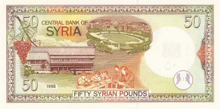 Bancnote - SIRIA 50 Lire 1998, necirculata