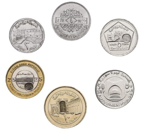 Monede Asia - Siria set 6 monede 1996-2018: 1 2 5 10 25 50 Lire, UNC