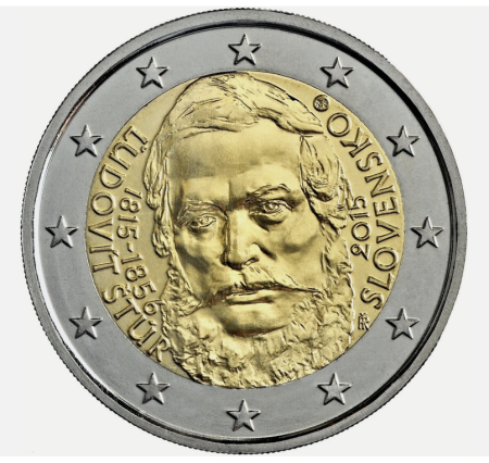 Monede Euro, Eurocenti - Slovacia 2 euro 2015 Ludovit Stur, UNC
